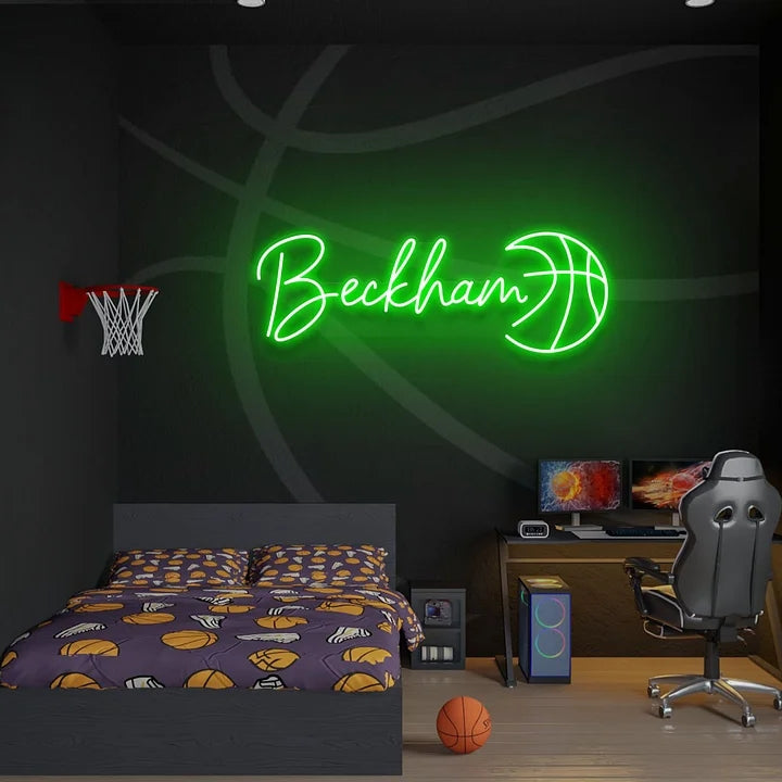 NEONIP-Personalized 100% Handmade Basketball LED Neon Sign with You Lovely Kid's Name