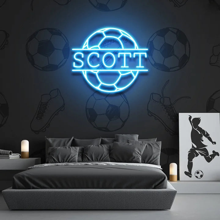 NEONIP-Personalized 100% Handmade Soccer LED Neon Sign with You Lovely Kid's Name