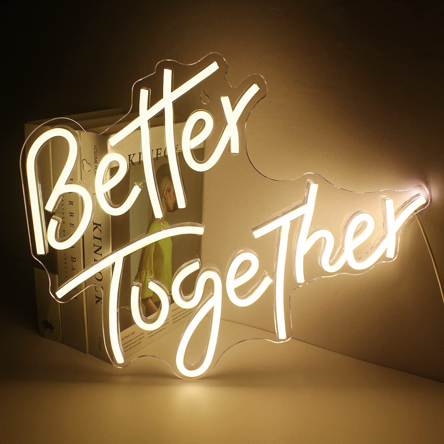 NEONIP-Insegna al neon LED Better Together fatta a mano al 100%.