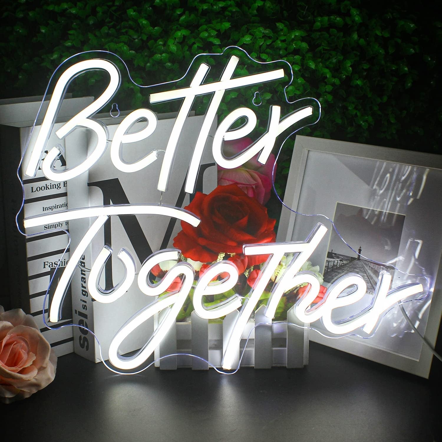 NEONIP-Insegna al neon LED Better Together fatta a mano al 100%.