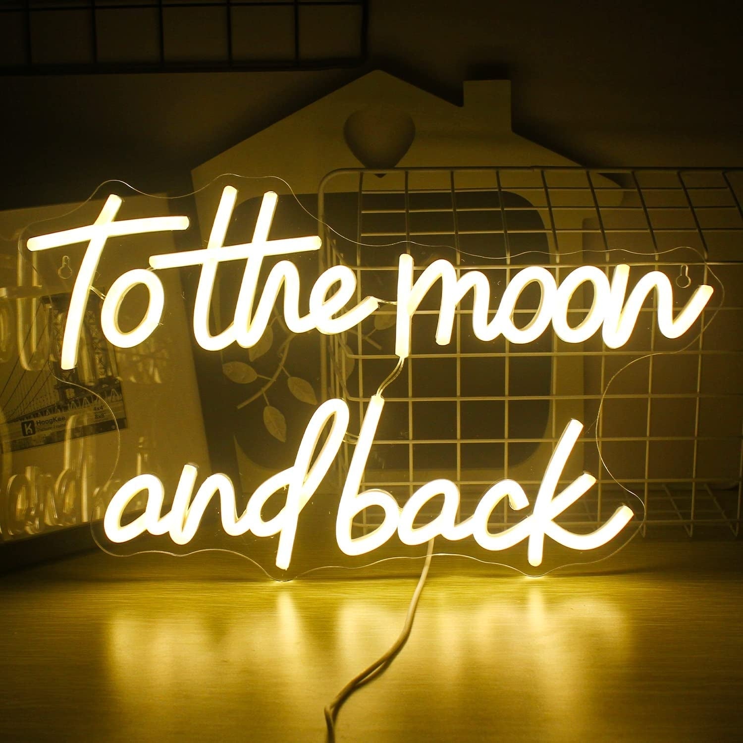 NEONIP-Insegna al neon LED fatta a mano al 100% "To the Moon and Back".