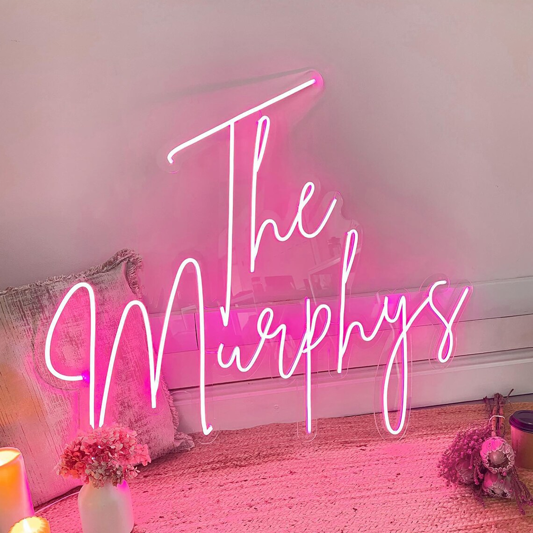 NEONIP-Personalized 100% Handmade Two Lines Wedding LED Neon Sign with Your Family Name