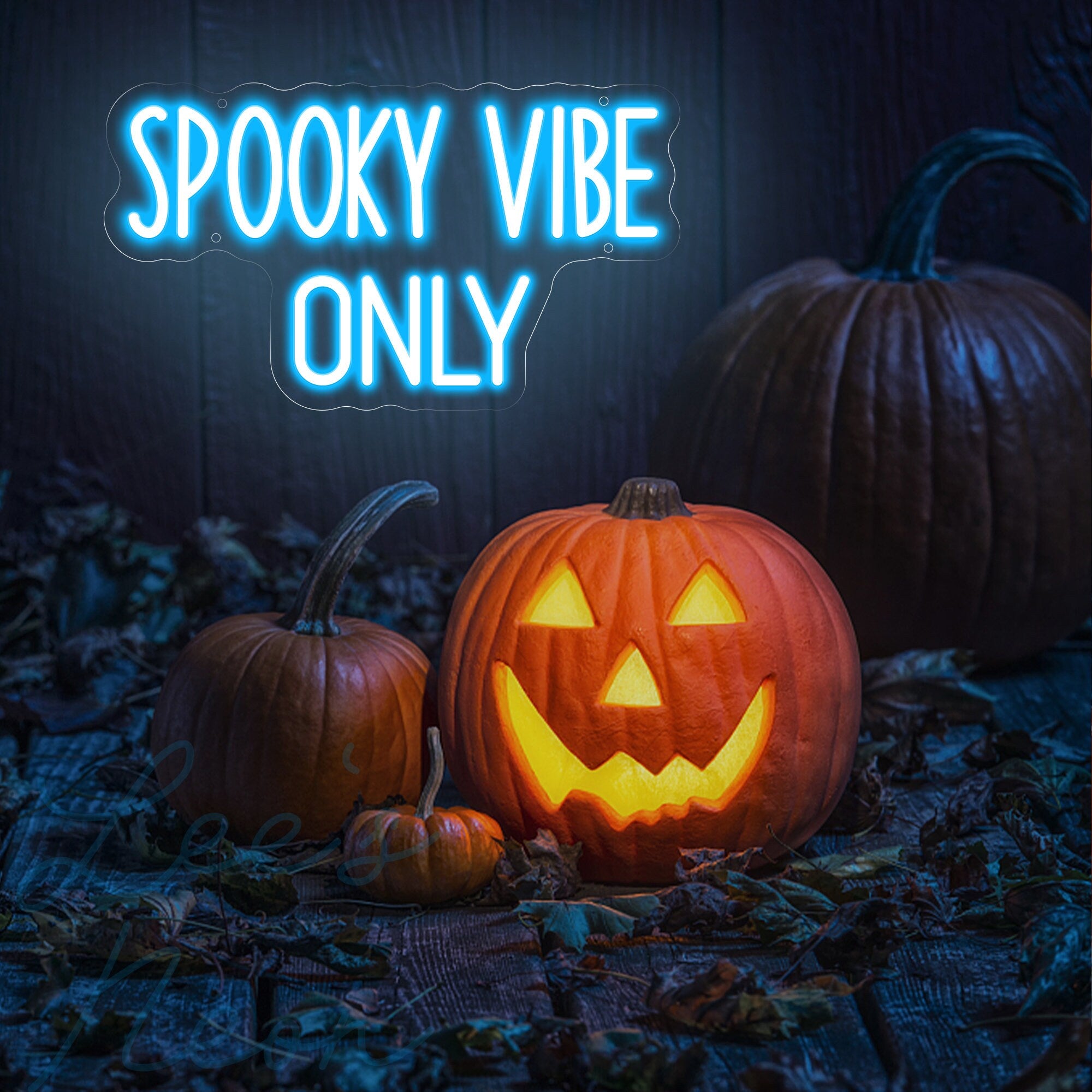 NEONIP-100% Handmade Spooky Vibe Only Neon Sign Halloween Event Light Up Sign Decor