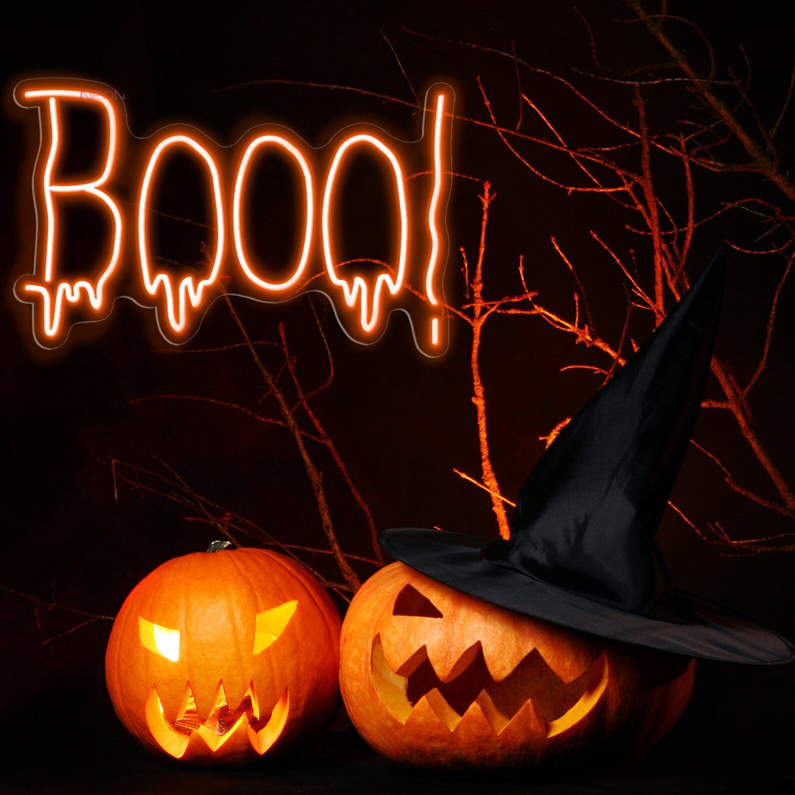 NEONIP-100% Handmade Boo! Halloween Neon Sign Party Decorations