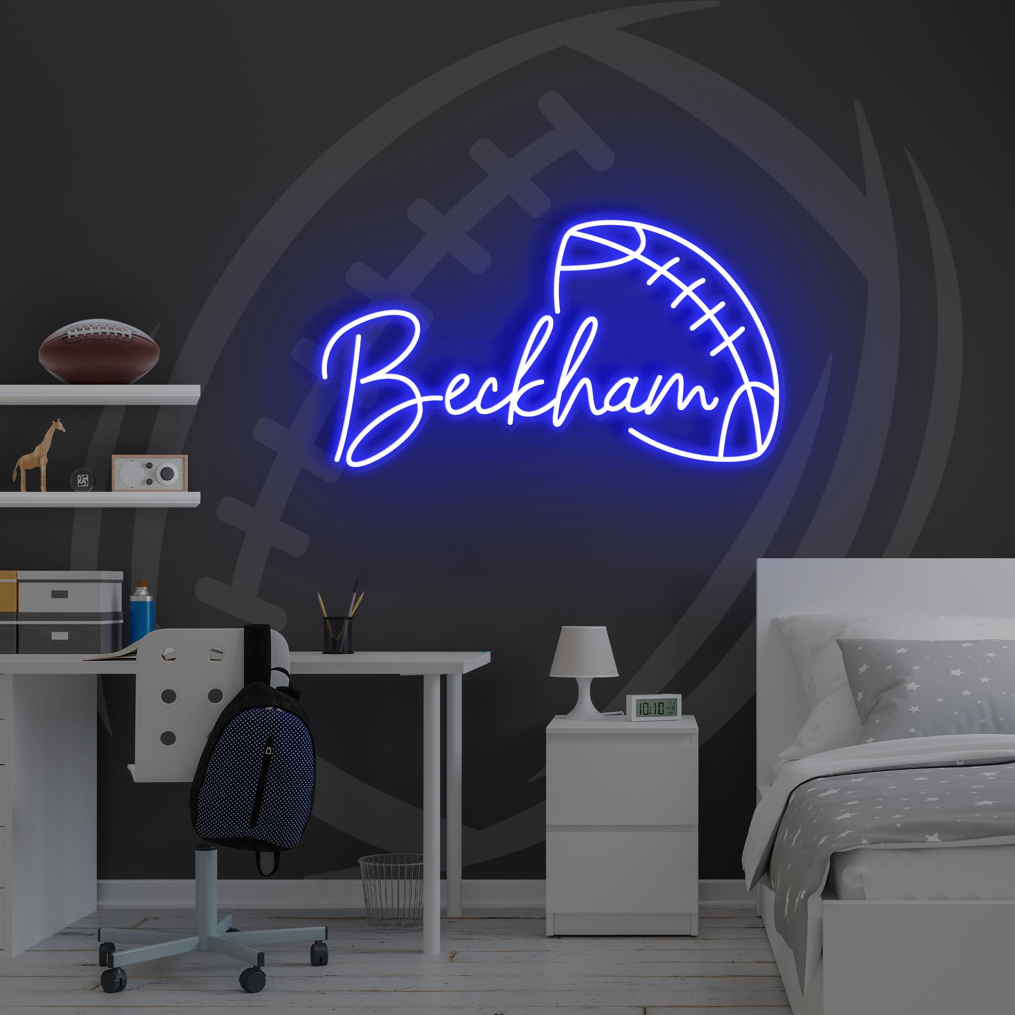 NEONIP-Personalized 100% Handmade Football LED Neon Sign with You Kid's Name