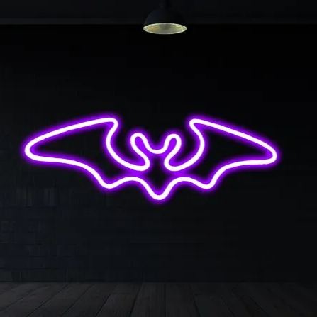 NEONIP-100% decorazione di Halloween con insegna al neon fatta a mano con pipistrello volante