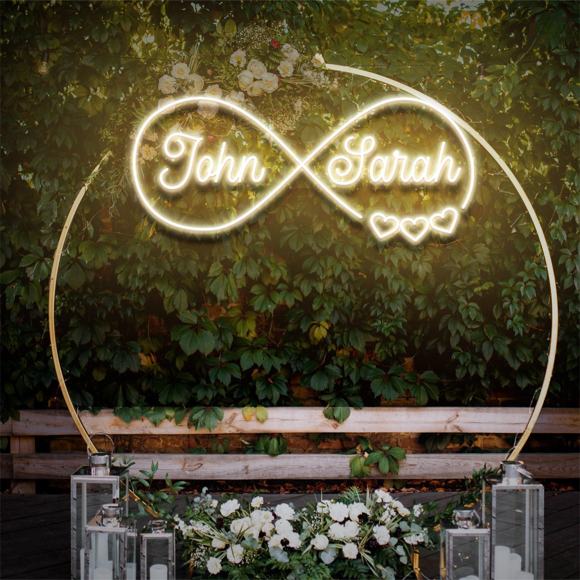 NEONIP-Personalized 100% Handmade Infinite Shape Wedding LED Neon Sign with Your First Names