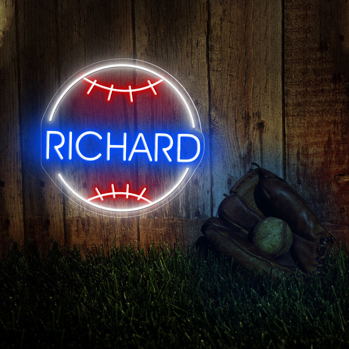 NEONIP-Personalized 100% Handmade Baseball LED Neon Sign with Your Adorable Kid's Name
