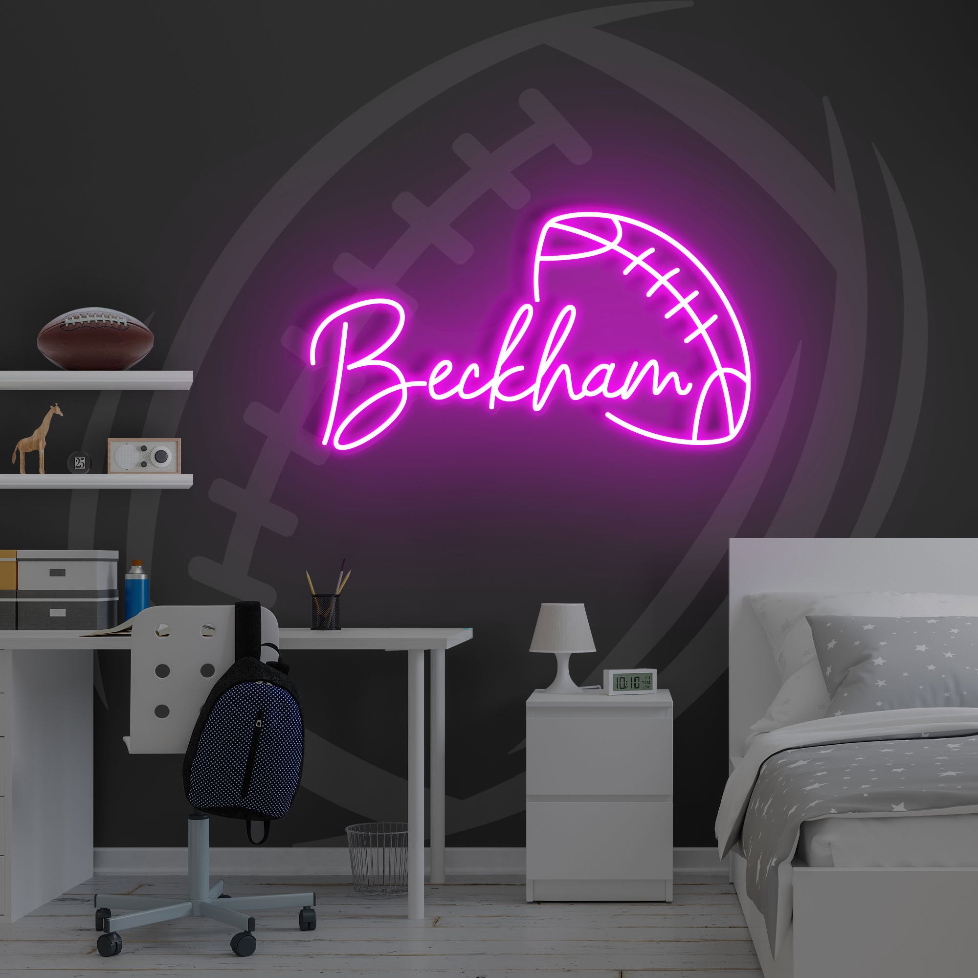 NEONIP-Personalized 100% Handmade Football LED Neon Sign with You Kid's Name
