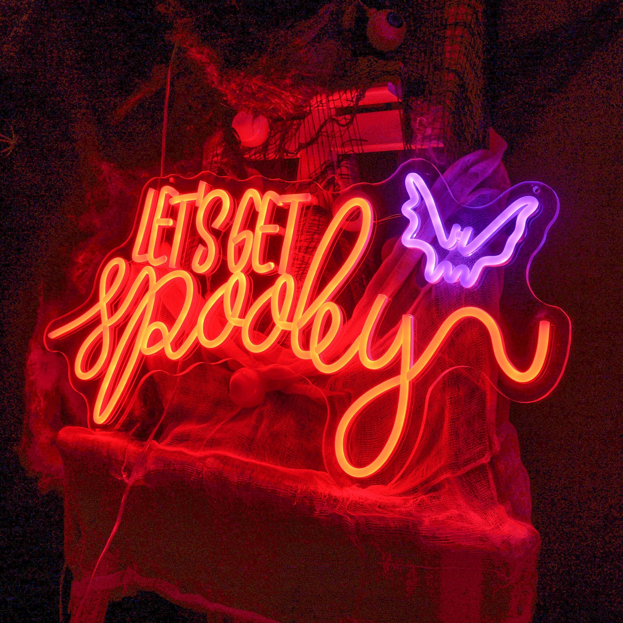 NEONIP-100% Handmade Let's Get Spooky Neon Sign Halloween Neon Sign