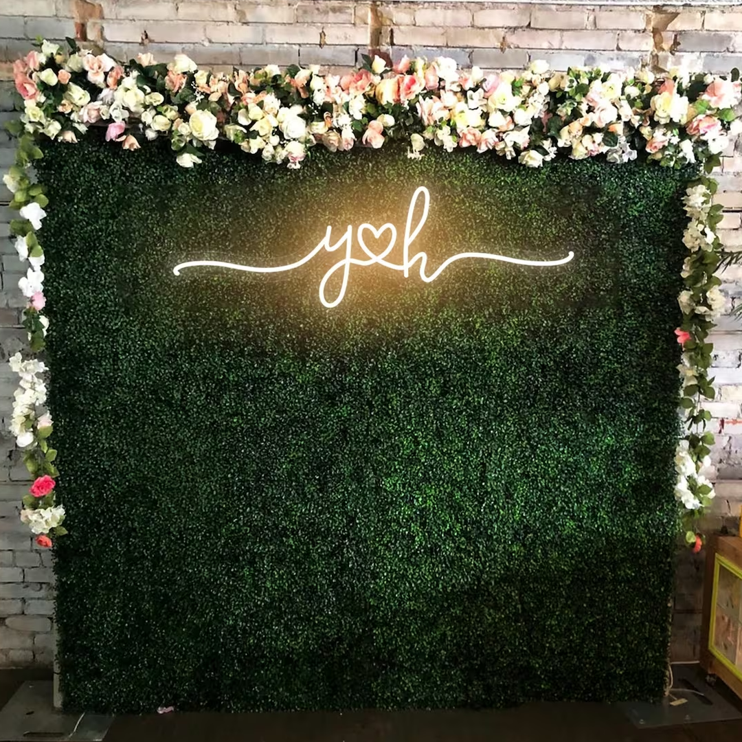 NEONIP-Personalized 100% Handmade Wedding LED Neon Sign with Your Initial Letters and Love