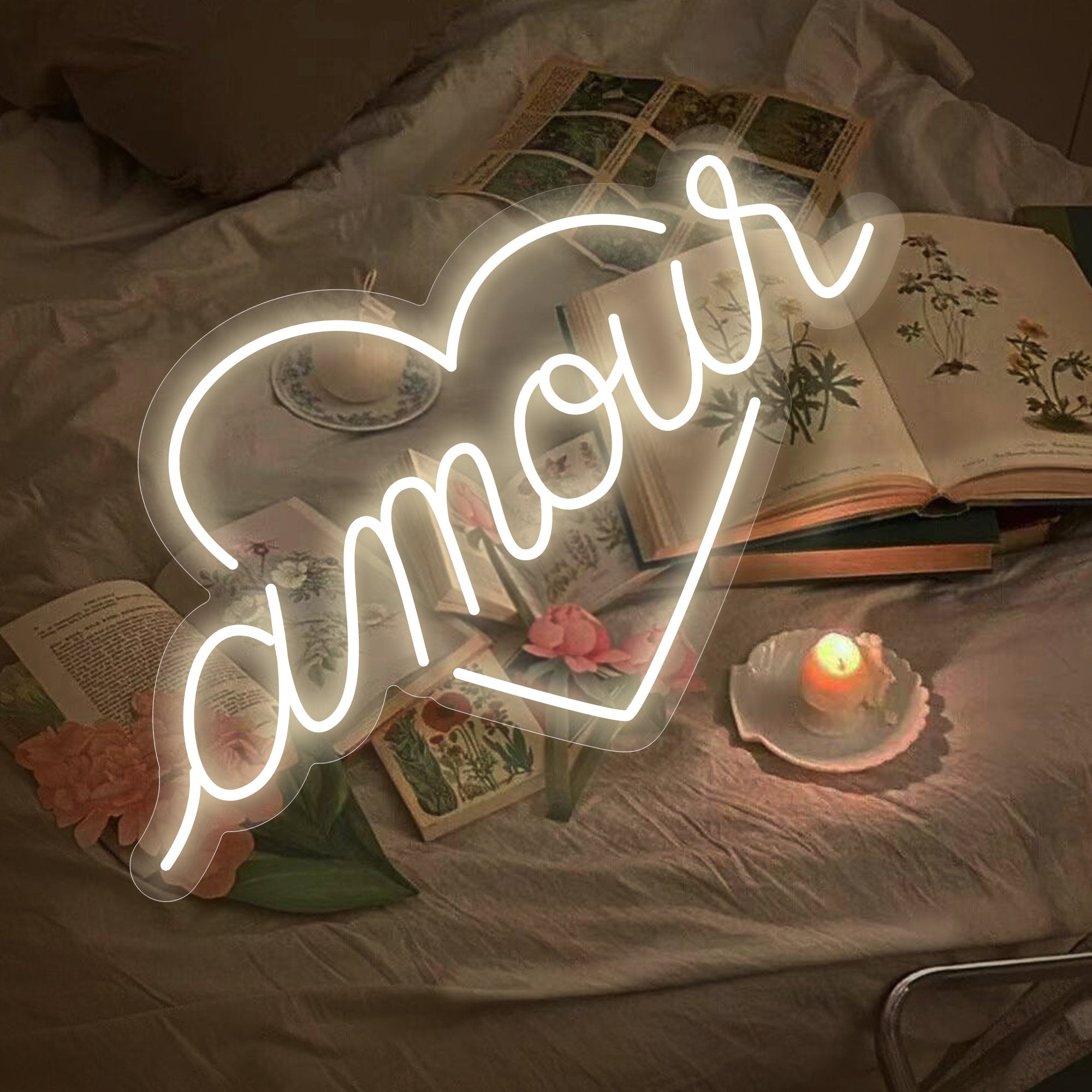 NEONIP-Personalized 100% Handmade Heart LED Neon Sign with Your Kid's Name