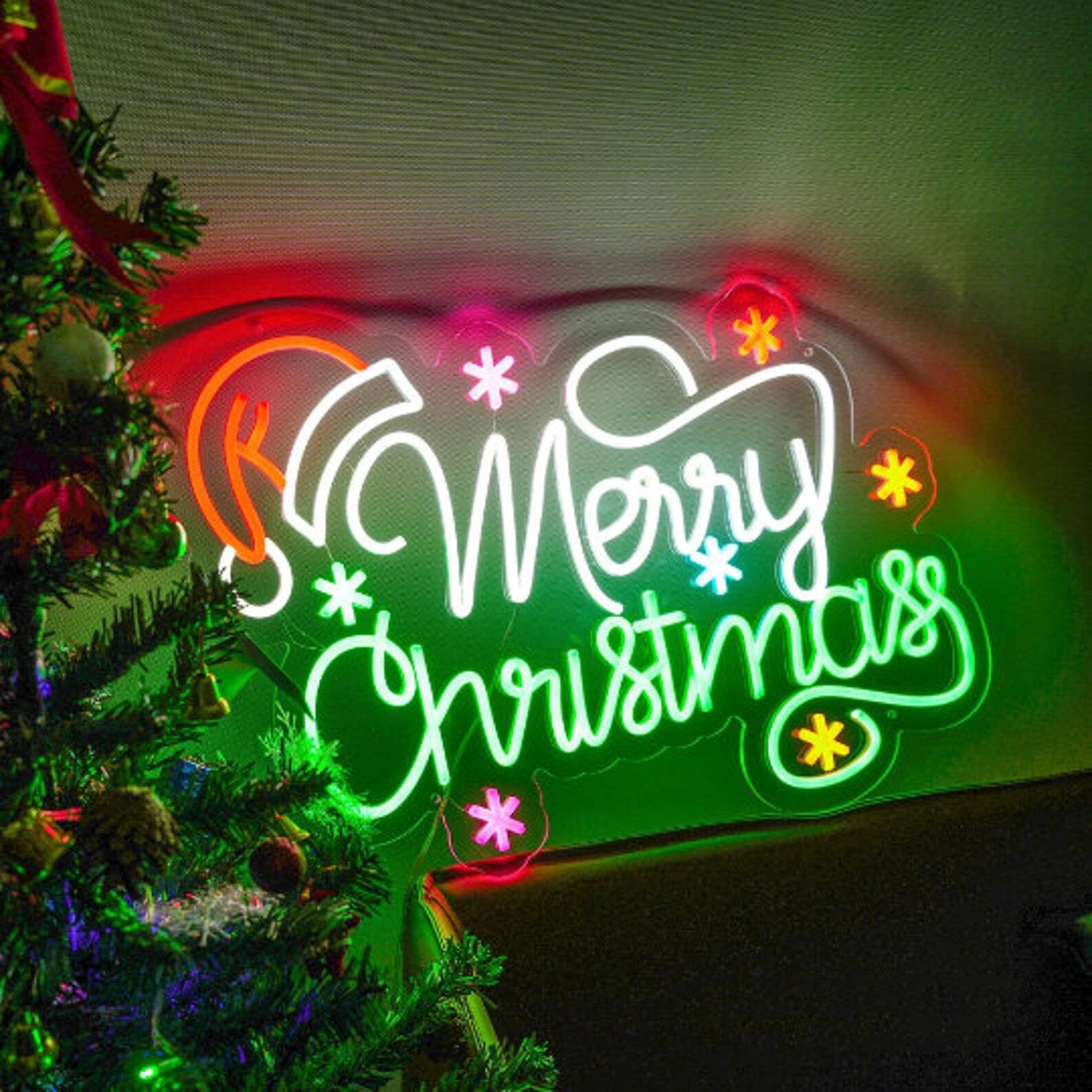 NEONIP-100% Handmade Merry Christmas Xmas Neon Sign Led Sign for Christmas Eve