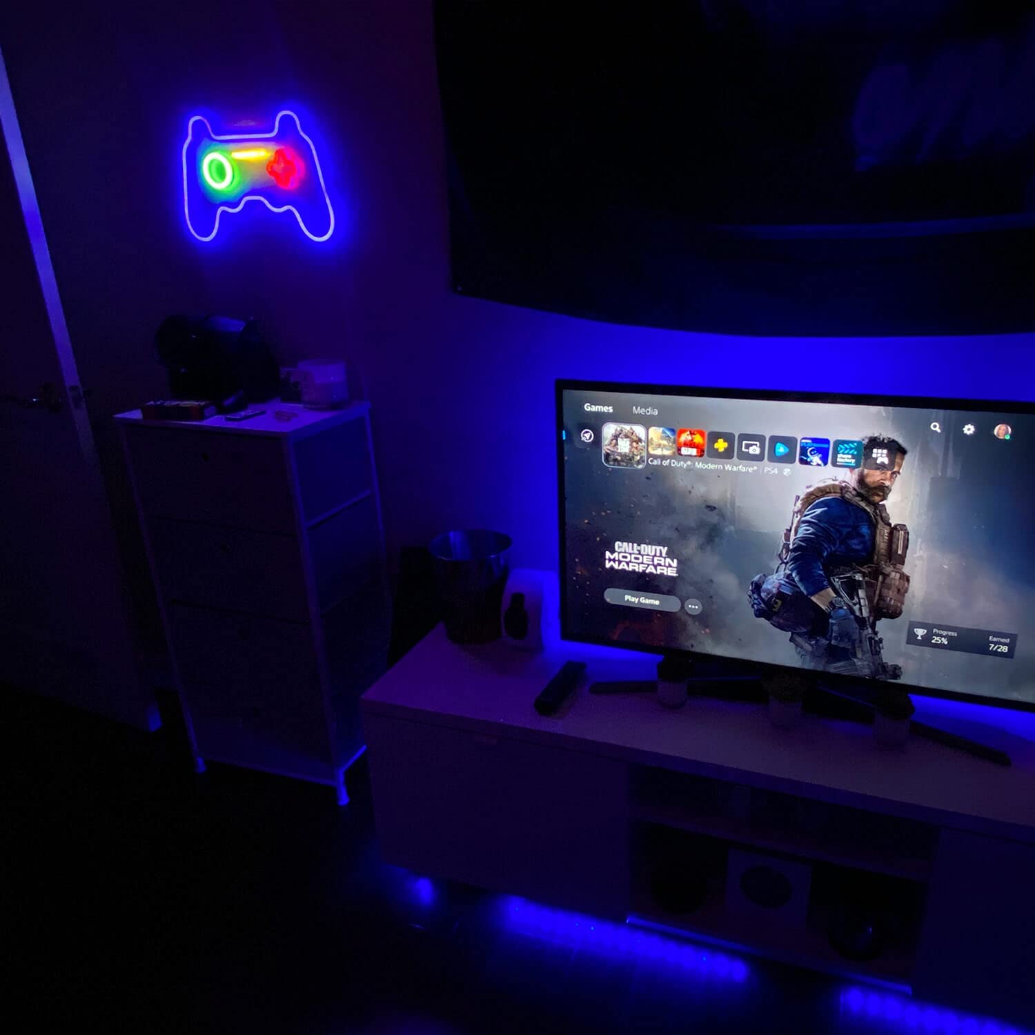 NEONIP-Insegna al neon LED per controller di gioco fatto a mano al 100%.