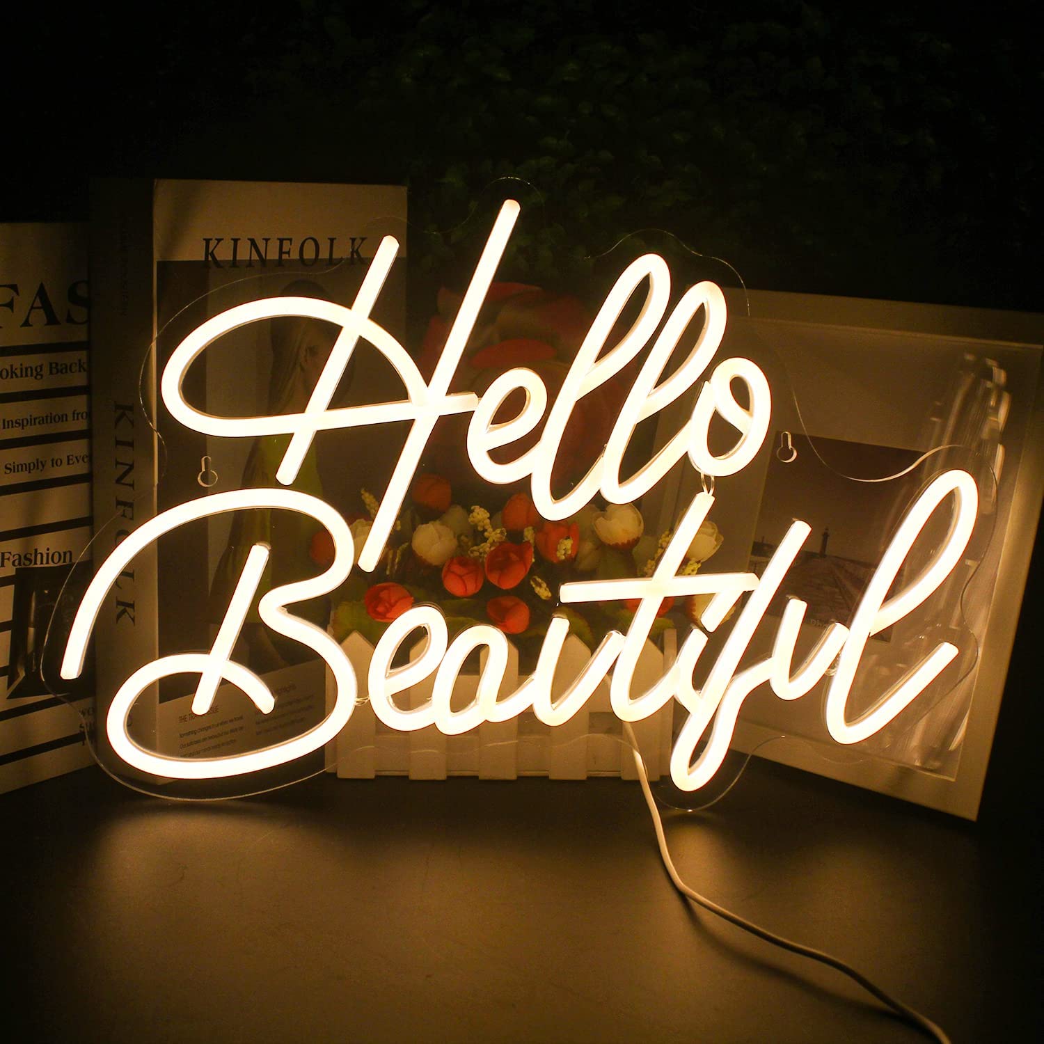 NEONIP-100% Handmade Hello Beautiful LED Neon Light Sign