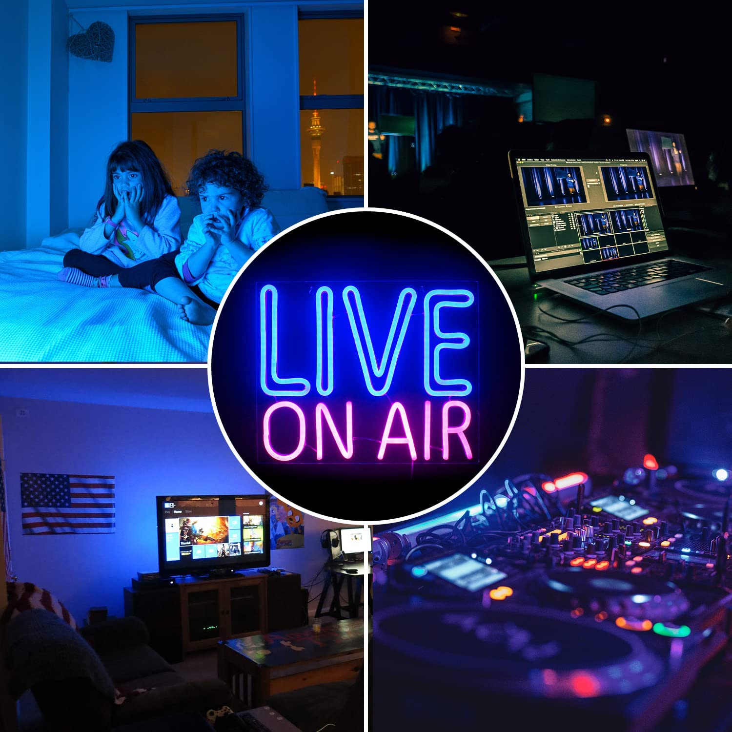 NEONIP-100% Insegna luminosa al neon LED live on air fatta a mano