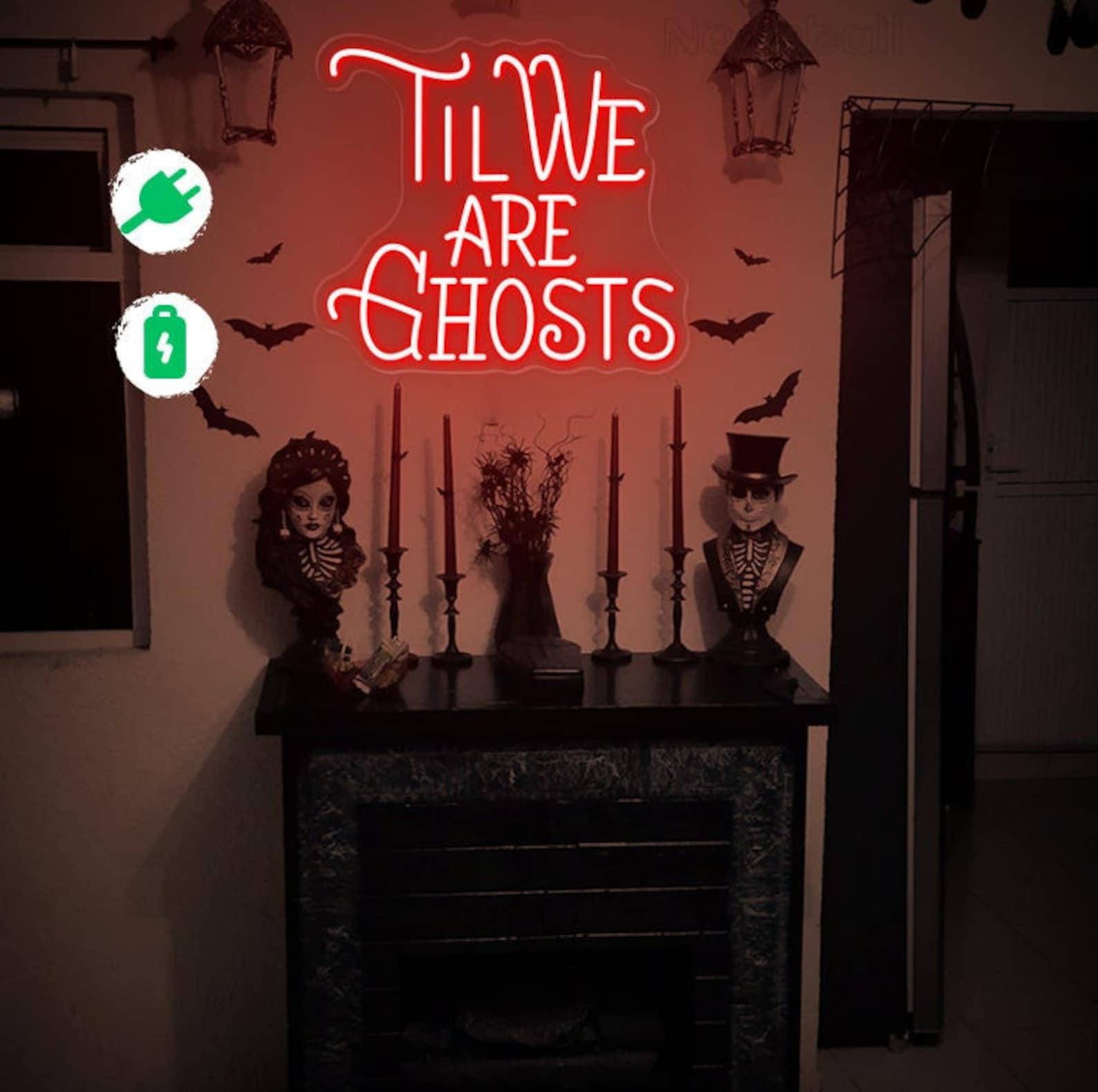 NEONIP-100% Handmade Til We Are Ghost Halloween Neon Sign