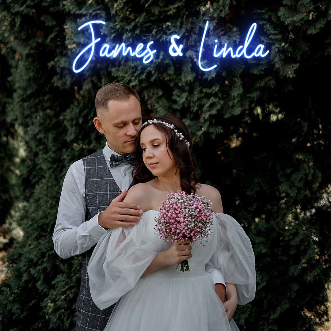 NEONIP-Personalized 100% Handmade Wedding LED Neon Sign with Your First Names