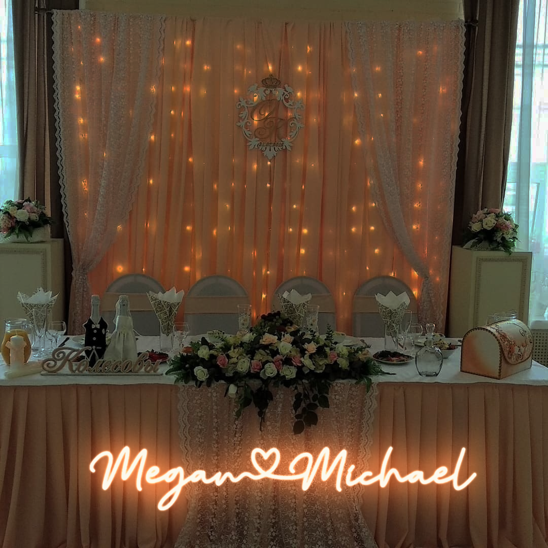 NEONIP-Personalized 100% Handmade Wedding LED Neon Sign with Your First Names and Love