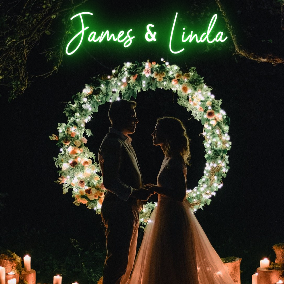 NEONIP-Personalized 100% Handmade Wedding LED Neon Sign with Your First Names