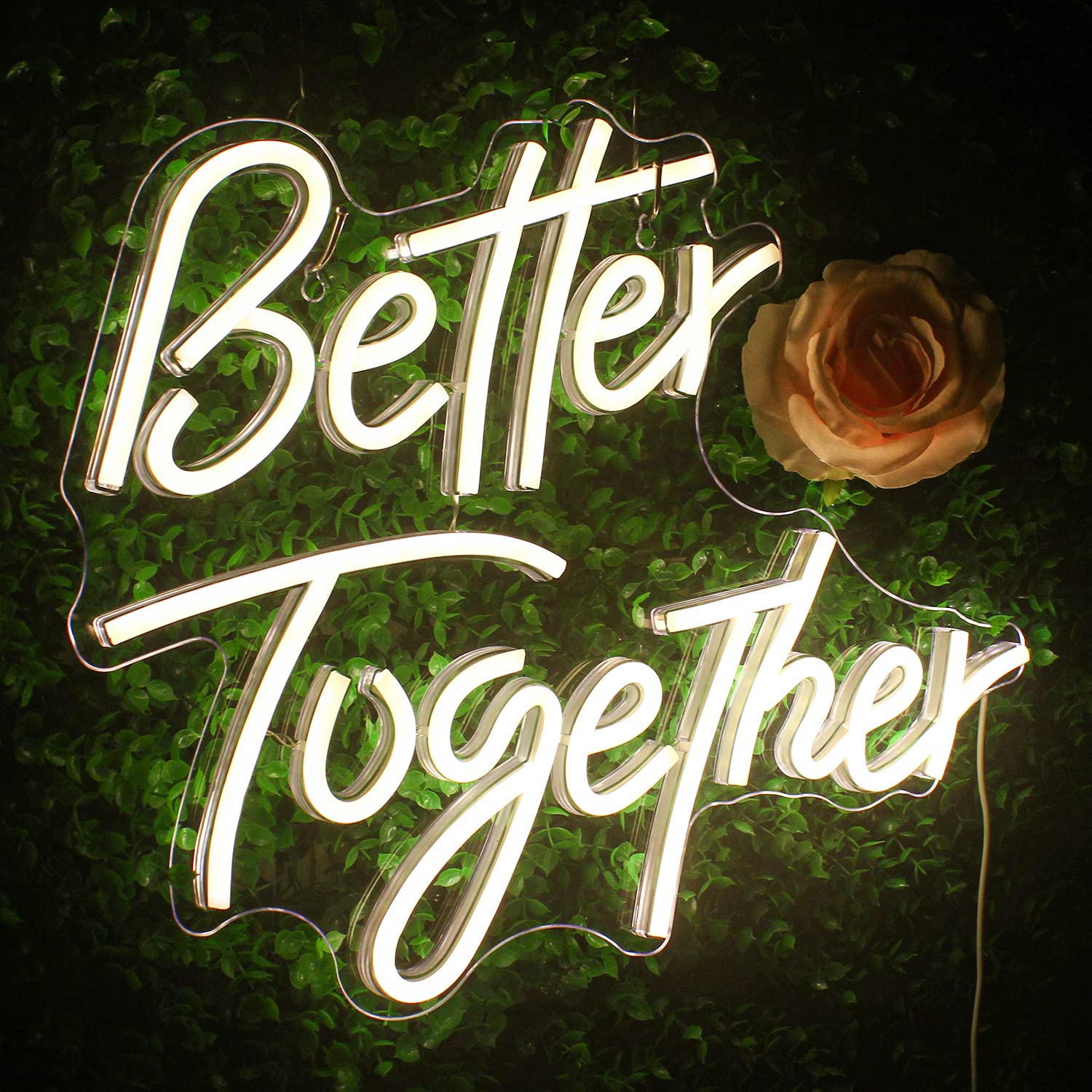 NEONIP-Insegna al neon LED Better Together fatta a mano al 100%.