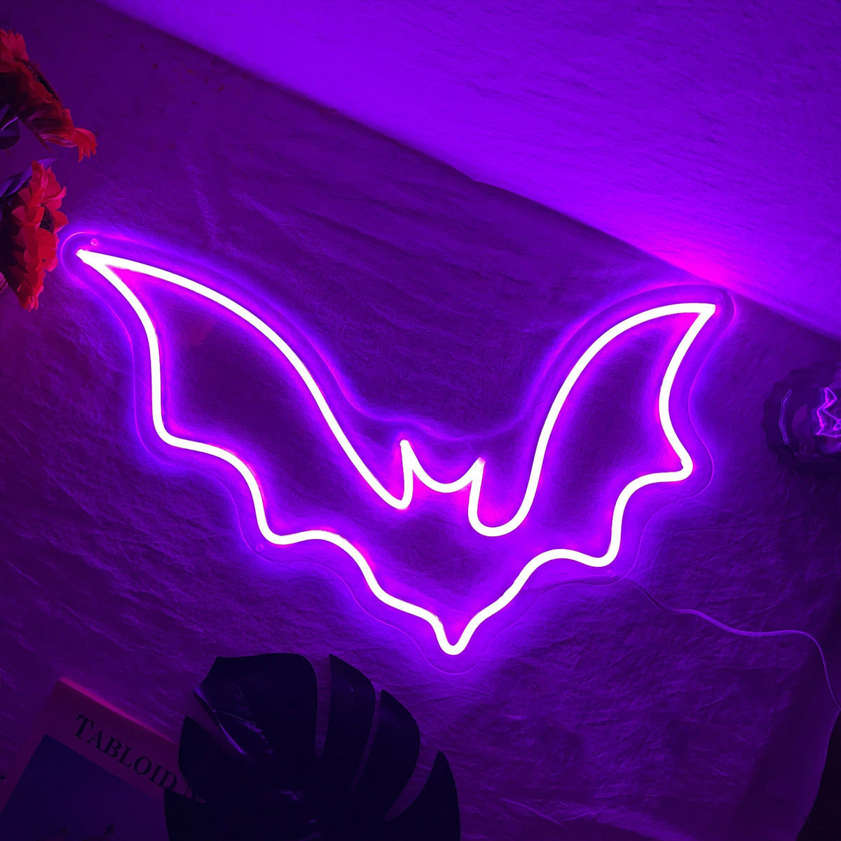 NEONIP-100% Handmade Bat Neon Sign Halloween Decoration