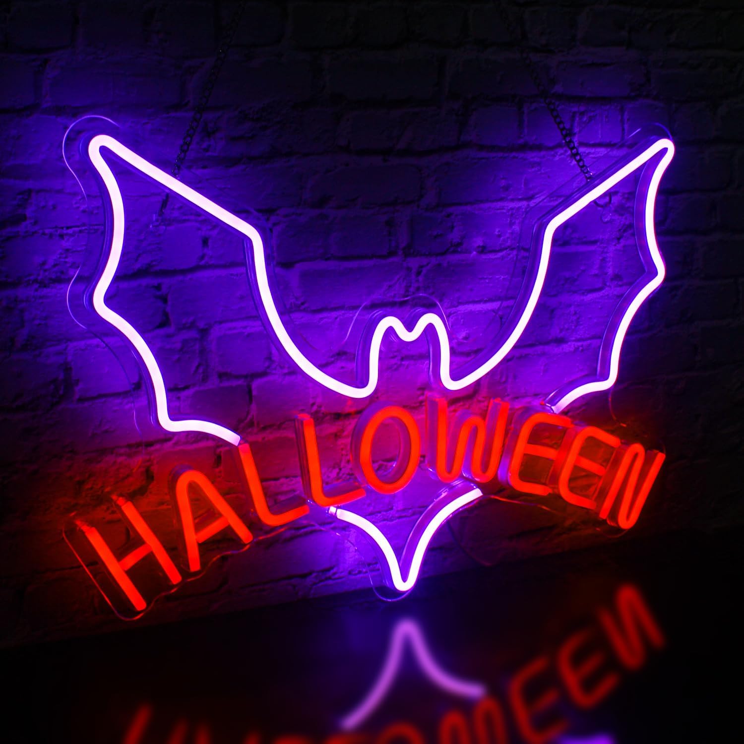 NEONIP-100% Handmade Halloween Bat Neon Signs for Wall Decor