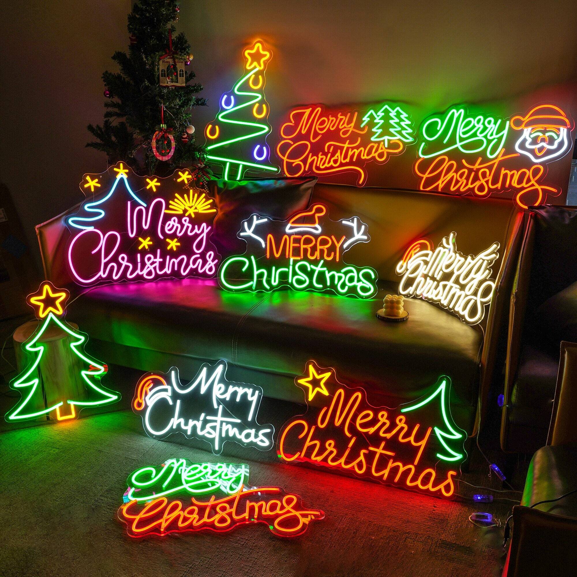 NEONIP-100% Handmade Merry Christmas Xmas Neon Sign Led Sign for Christmas Eve