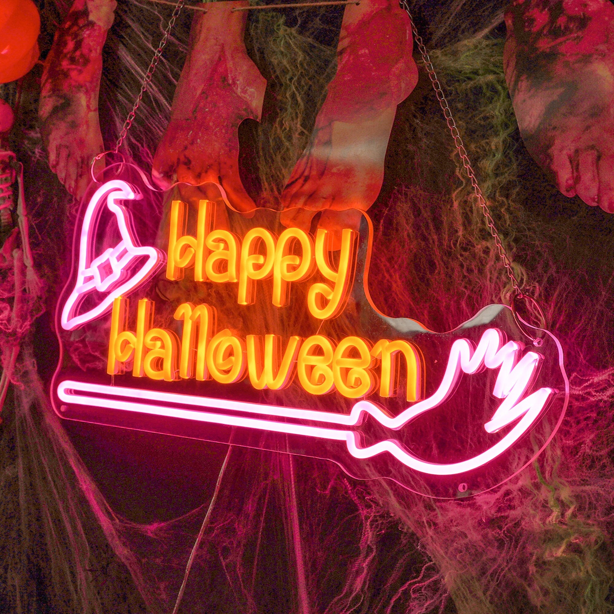 NEONIP-100% Handmade Happy Halloween Neon Sign