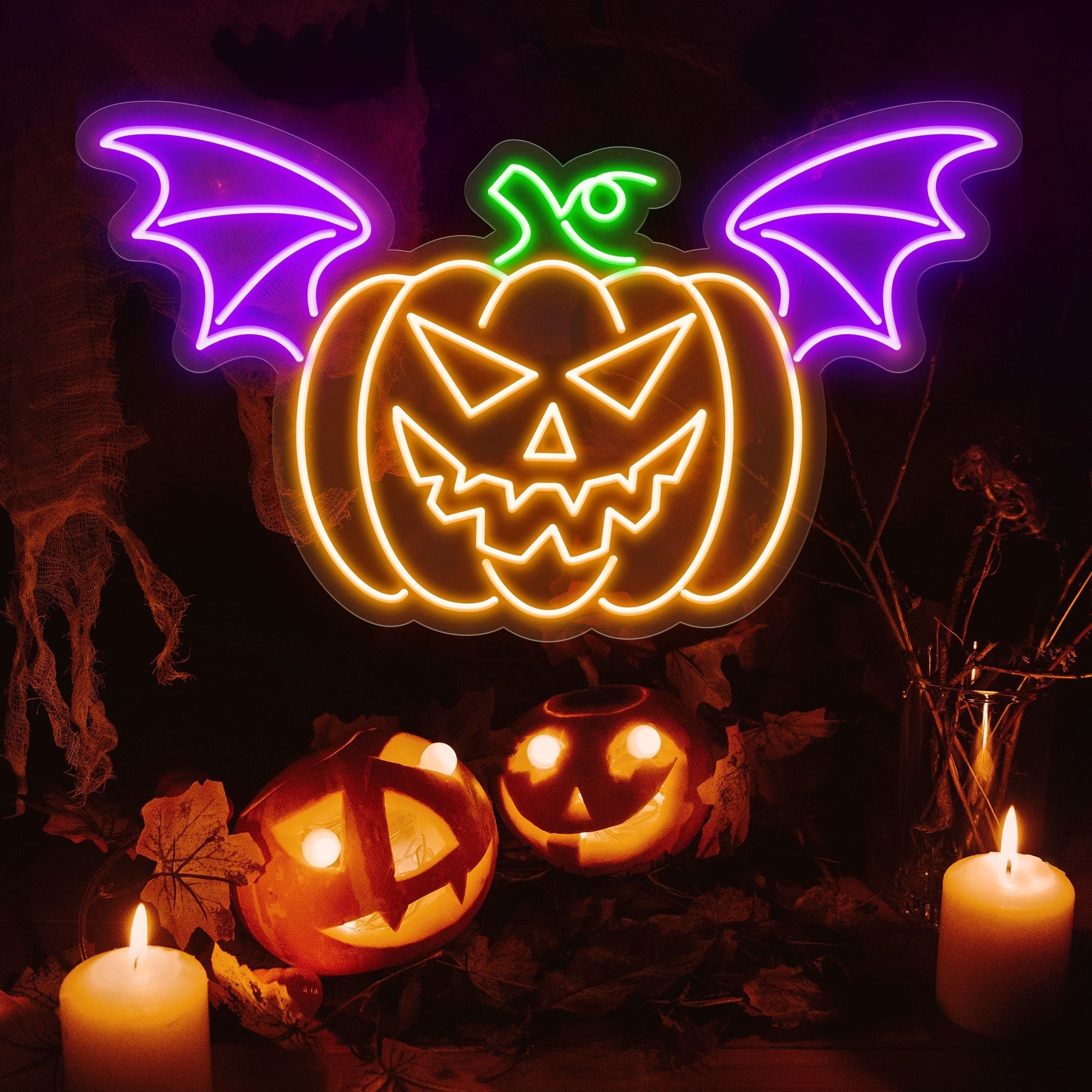 NEONIP-100% Handmade Halloween Pumpkin Neon Sign