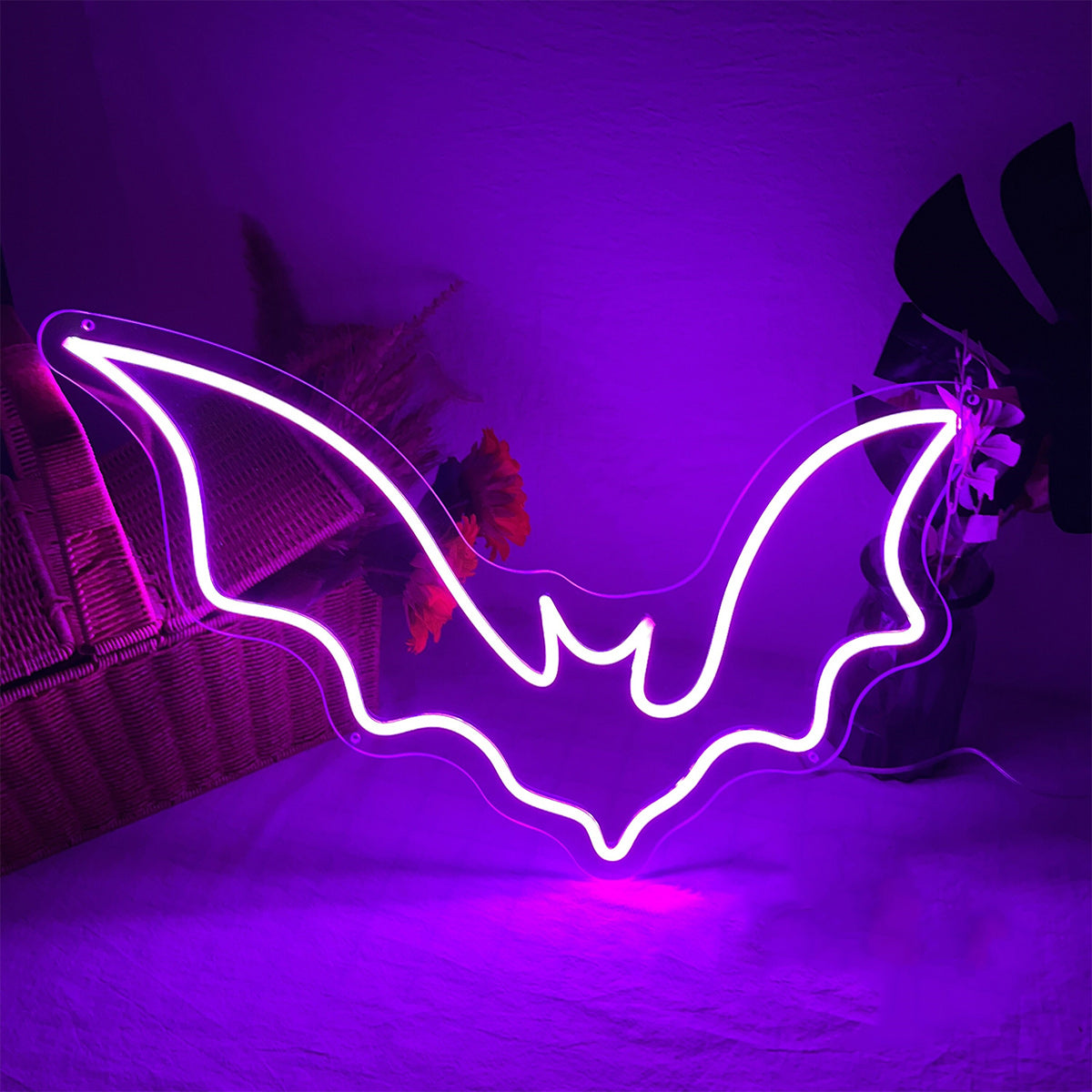 NEONIP-100% Handmade Bat Neon Sign Halloween Decoration