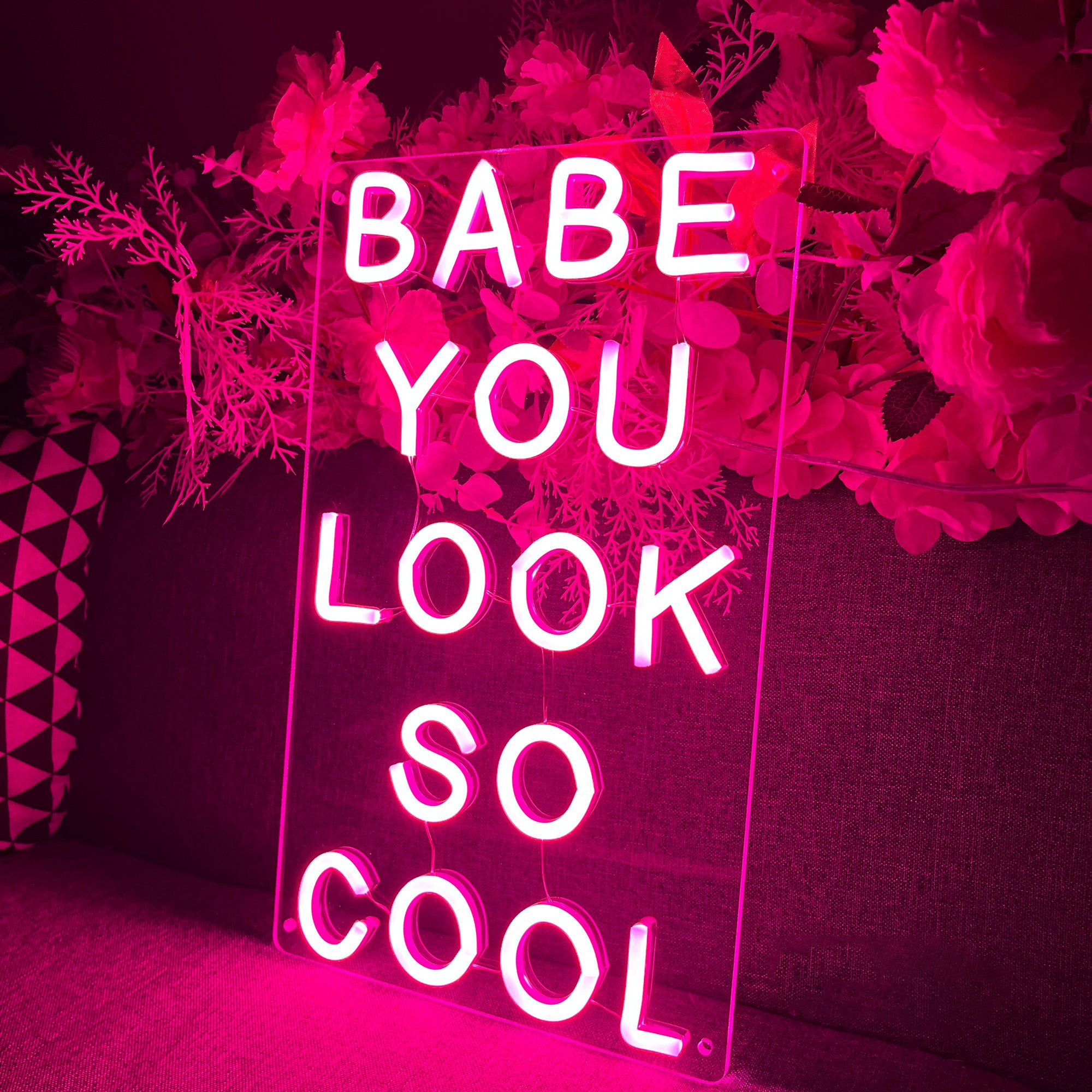 NEONIP-100% fatto a mano Babe You Look So Cool Insegna luminosa al neon a LED
