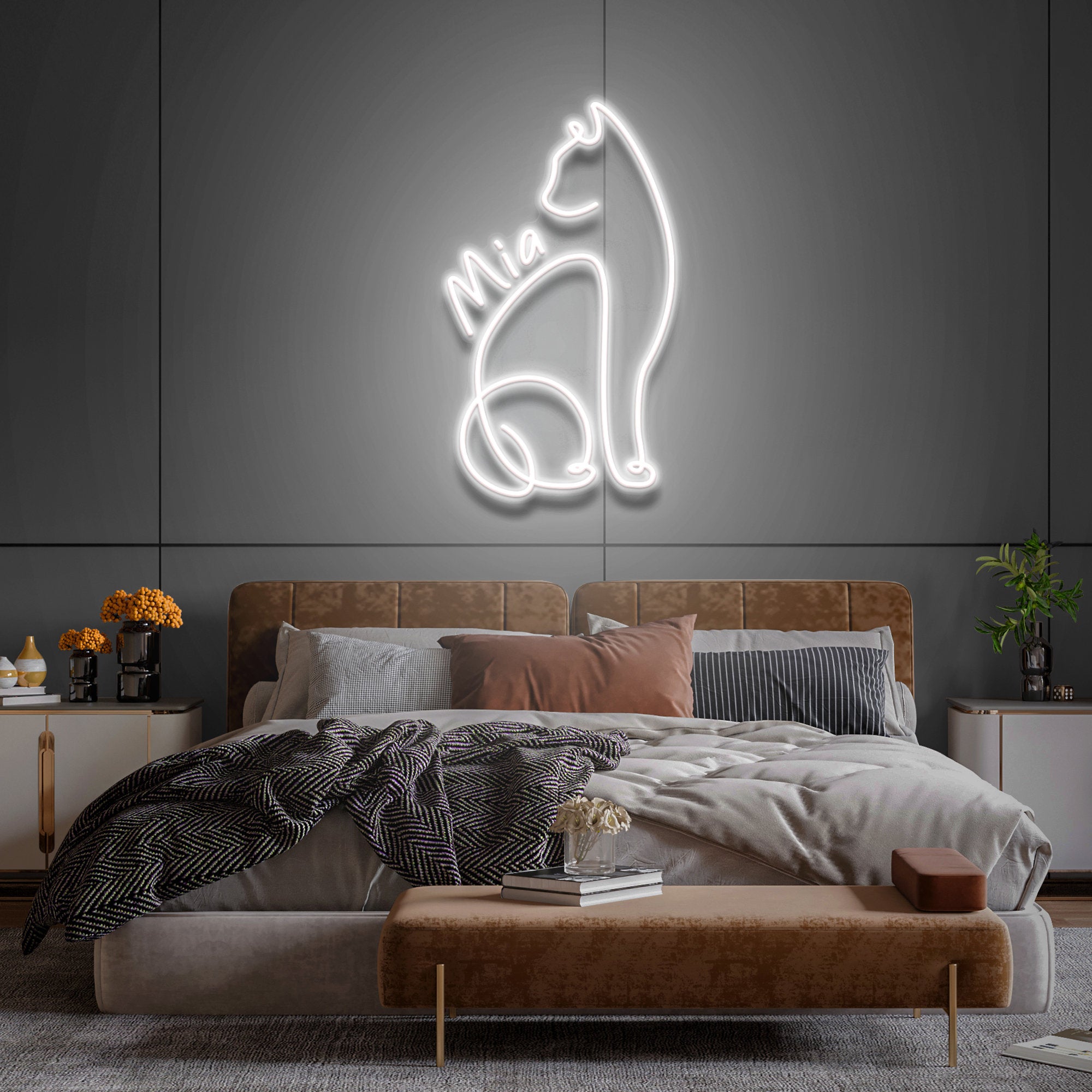 NEONIP - Personalized 100% Handmade Cat LED Neon Sign with Your Pet's Name