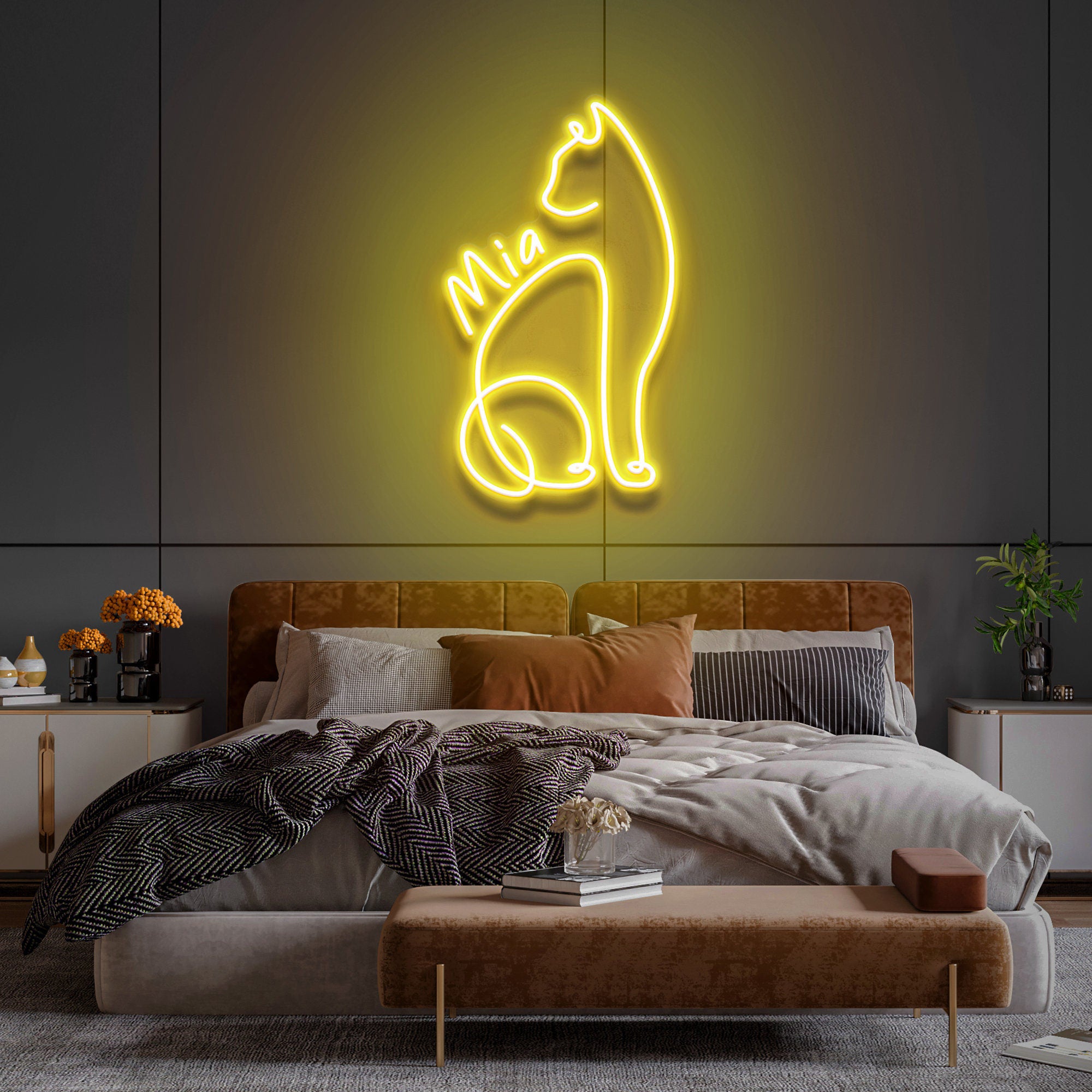 NEONIP - Personalized 100% Handmade Cat LED Neon Sign with Your Pet's Name