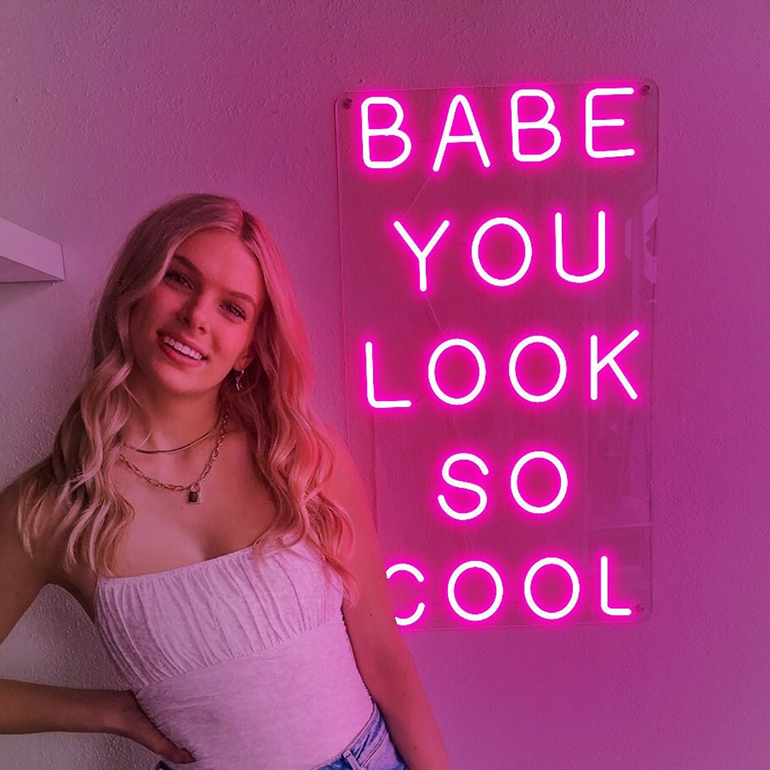 NEONIP-100% Handmade Babe You Look So Cool LED Neon Light Sign